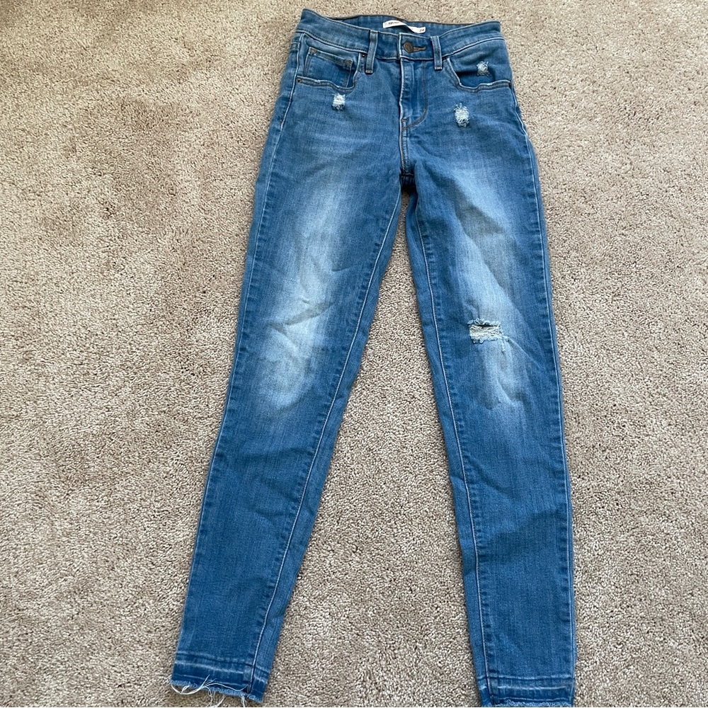 Levi’s 721 High Rise Skinny Jeans Light Wash Size 24